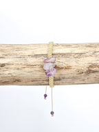 Bracelet macramé • Améthyste (chips)
