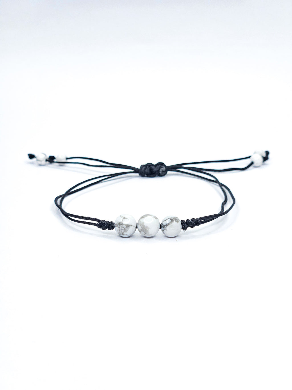 Bracelet • Howlite blanche (6 mm & 4 mm)