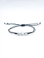 Bracelet • Howlite blanche (6 mm & 4 mm)