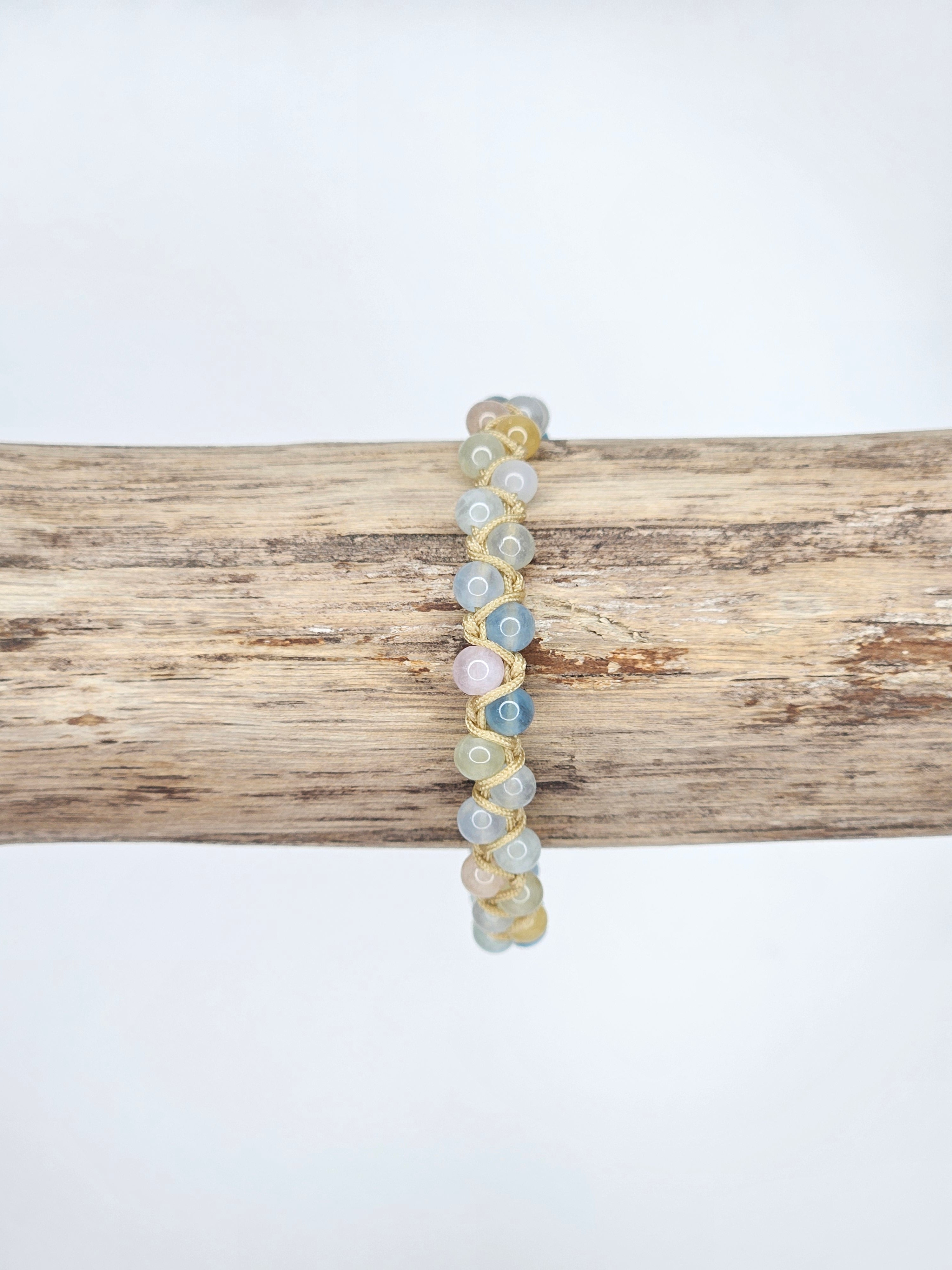 Bracelet macramé • Béryl (4 mm)