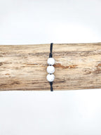 Bracelet • Howlite blanche (6 mm & 4 mm)
