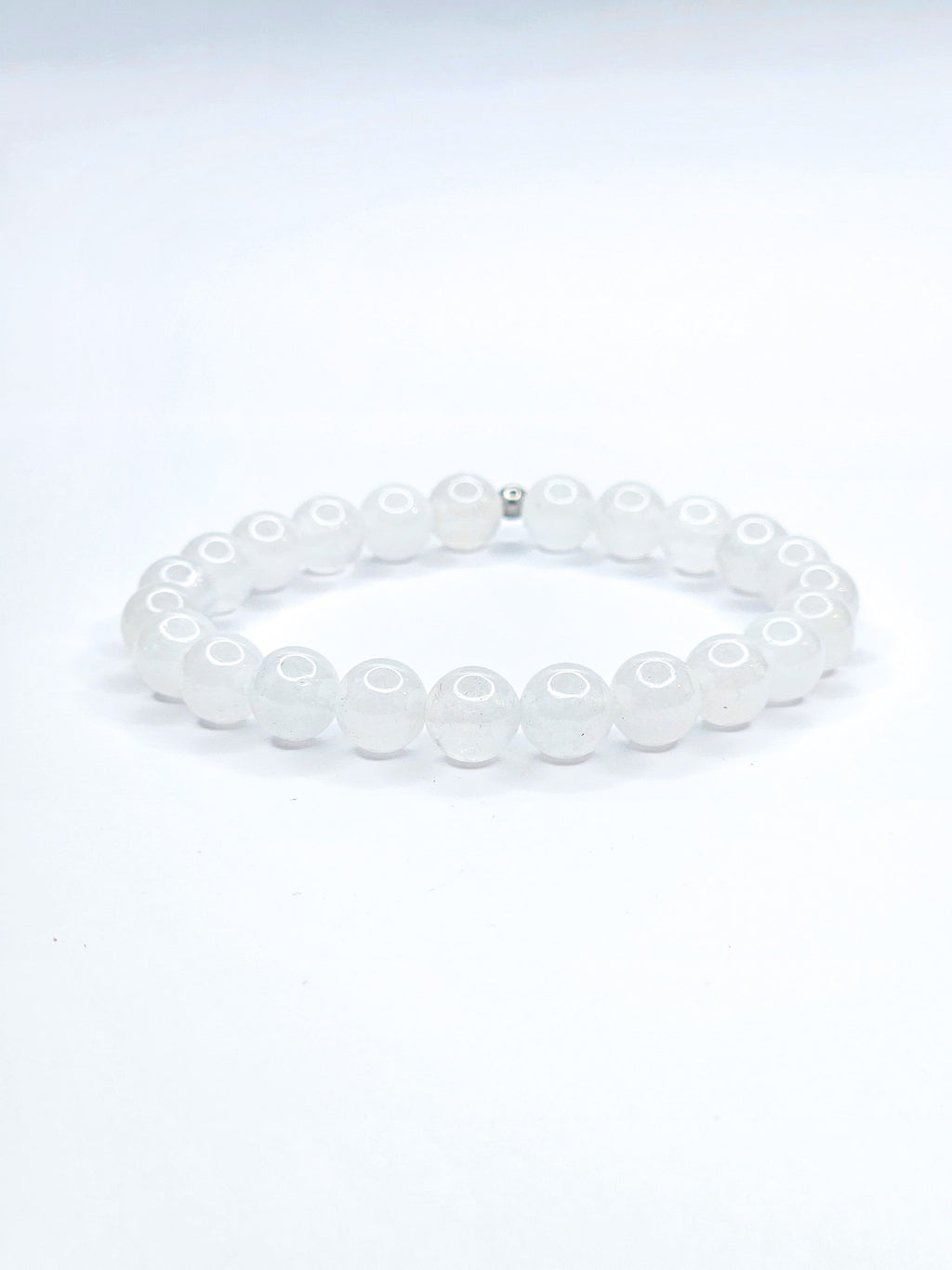 Bracelet • Jade blanc (8 mm)