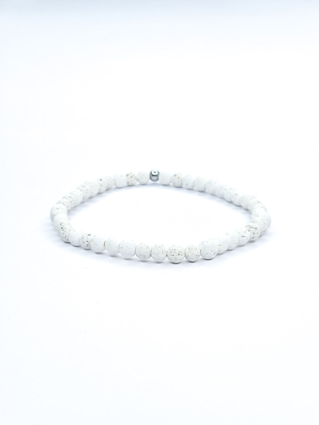 Bracelet • Pierre de lave blanche (4 mm)