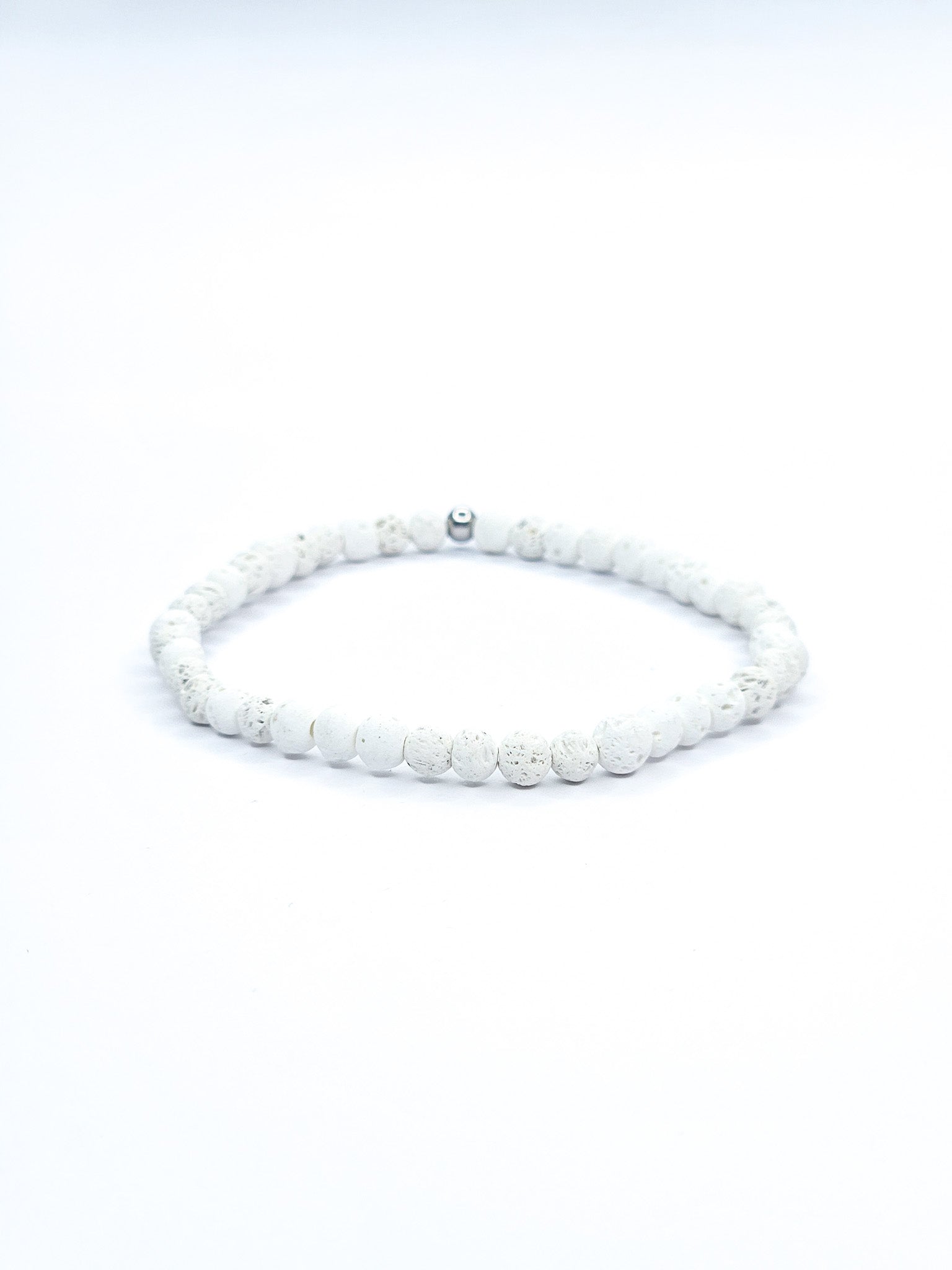 Bracelet • Pierre de lave blanche (4 mm)