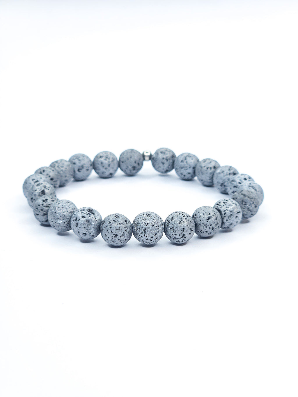 Bracelet • Grey dyed lava stone (8 mm)
