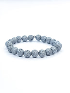 Bracelet • Grey dyed lava stone (8 mm)