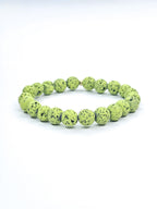 Bracelet • Pierre de lave teintée verte (8 mm)