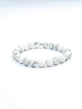 Bracelet • Howlite blanche (8 mm)
