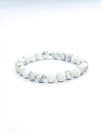 Bracelet • Howlite blanche (8 mm)