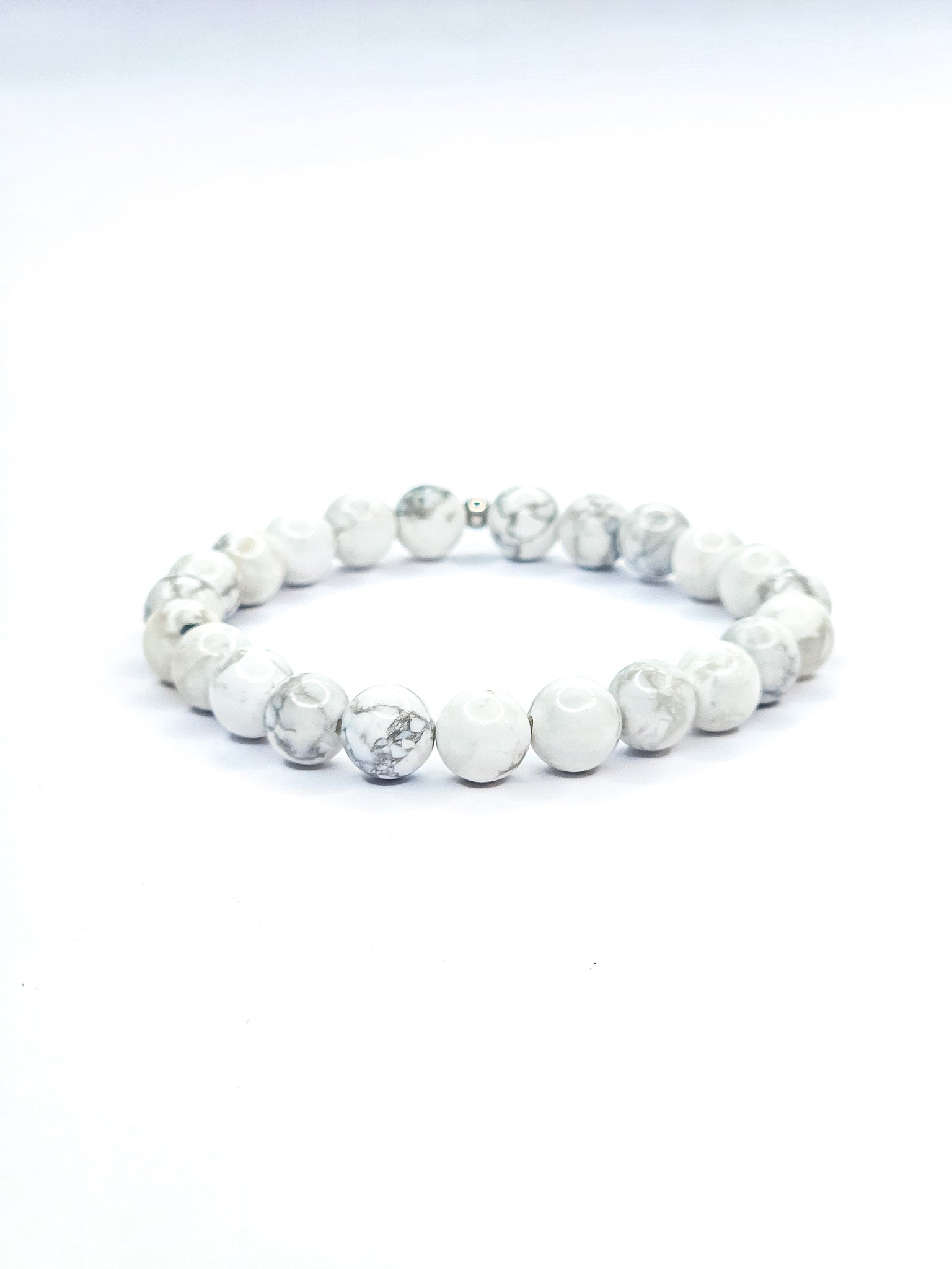 Bracelet • Howlite blanche (8 mm)