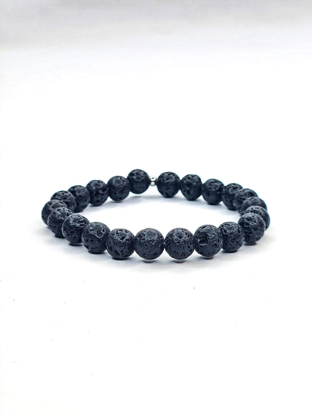 Bracelet • Black lava stone (8 mm)