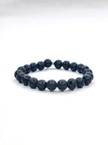 Bracelet • Black lava stone (8 mm)