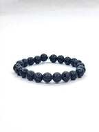 Bracelet • Black lava stone (8 mm)