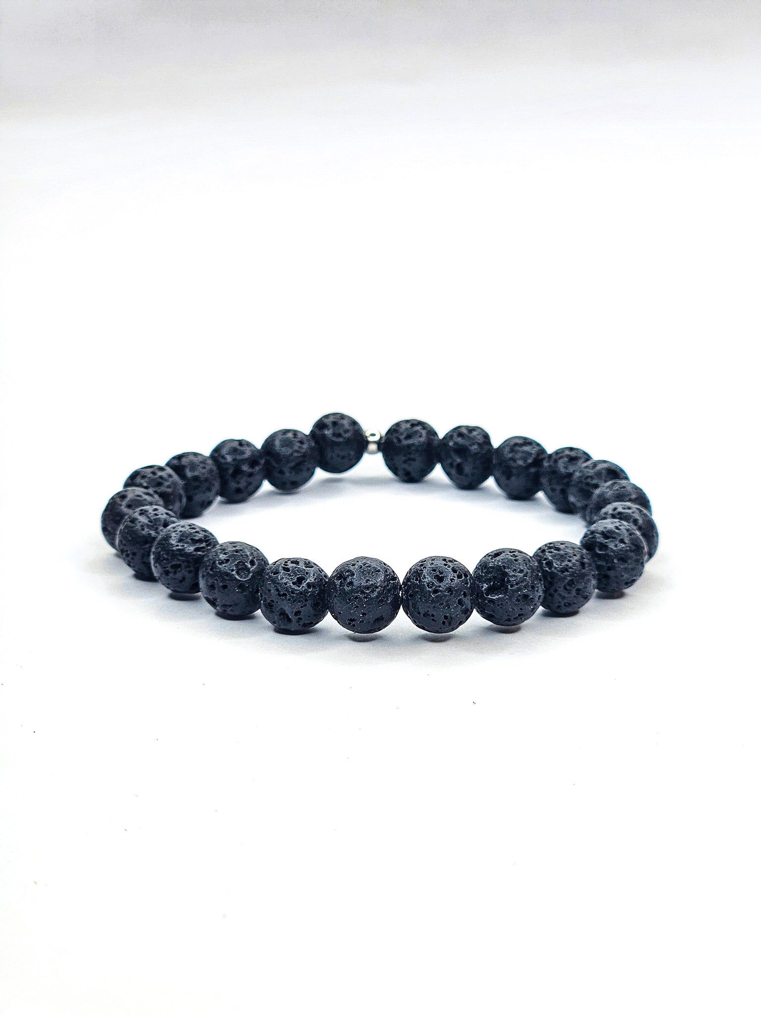 Bracelet • Black lava stone (8 mm)