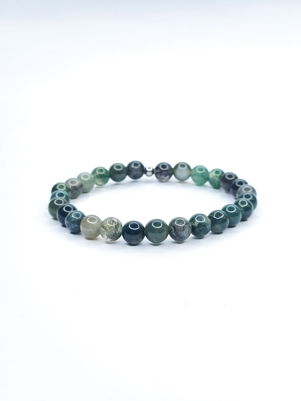 Bracelet • Moss agate (6 mm)