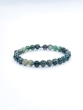 Bracelet • Moss agate (6 mm)