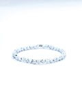 Bracelet • Pierre de lave teintée blanche (4 mm)