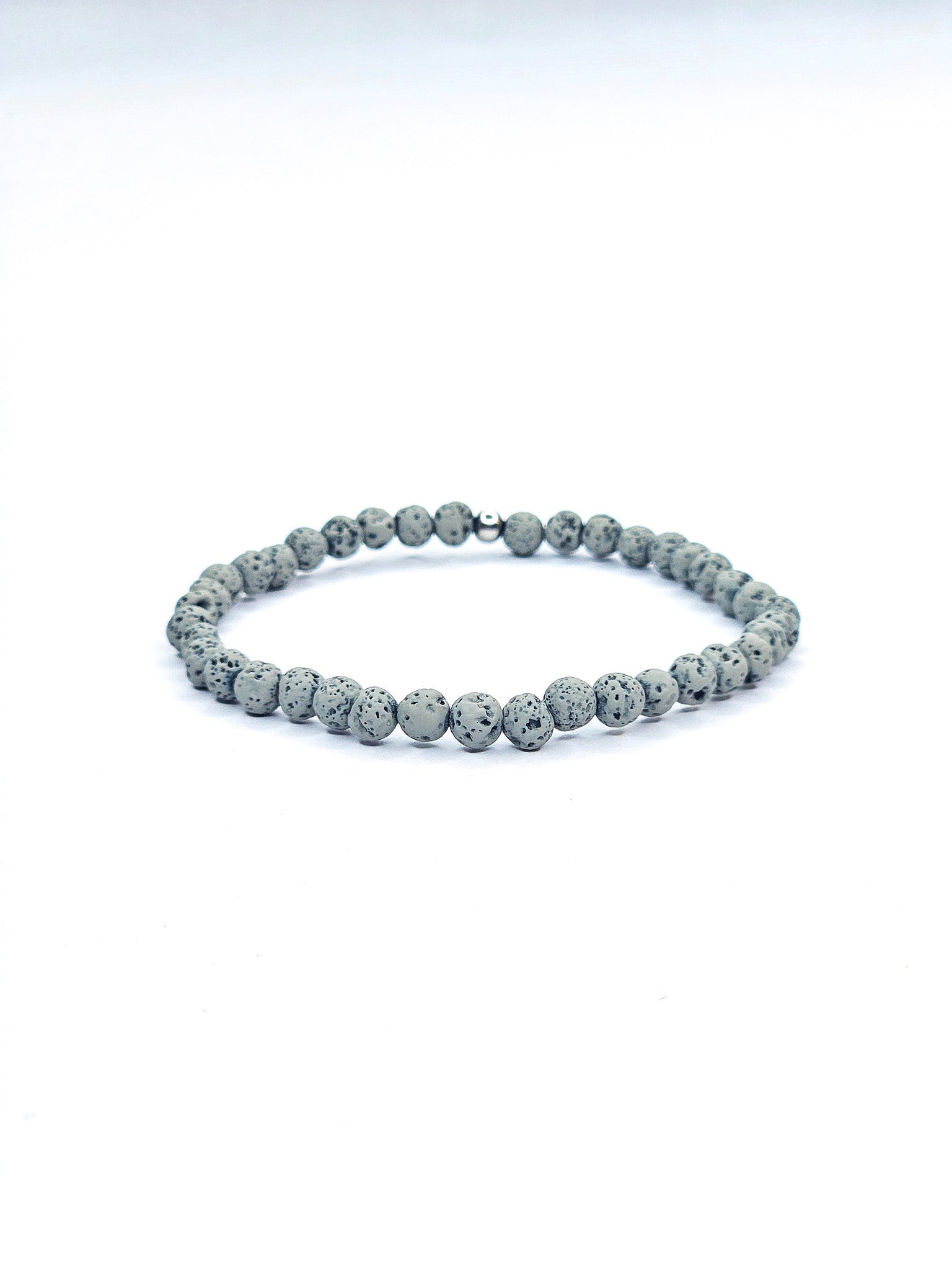 Bracelet • Grey dyed lava stone (4 mm)