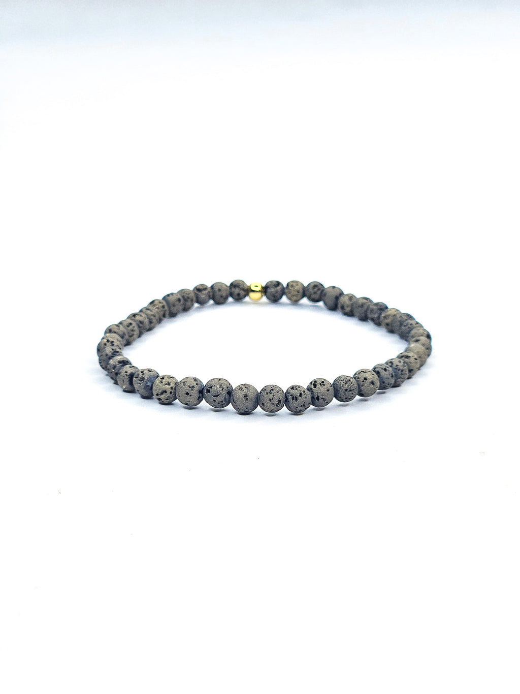 Bracelet • Pierre de lave teintée bronze (4 mm)