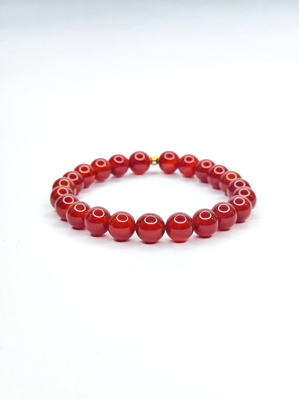 Bracelet • Cornaline rouge (8 mm)