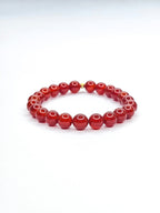Bracelet • Cornaline rouge (8 mm)