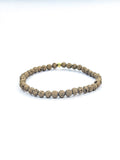 Bracelet • Pierre de lave teintée brune (4 mm)