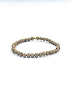 Bracelet • Pierre de lave teintée brune (4 mm)
