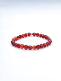 Bracelet • Cornaline rouge (6 mm)