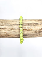 Bracelet • Green dyed lava stone (6 mm)