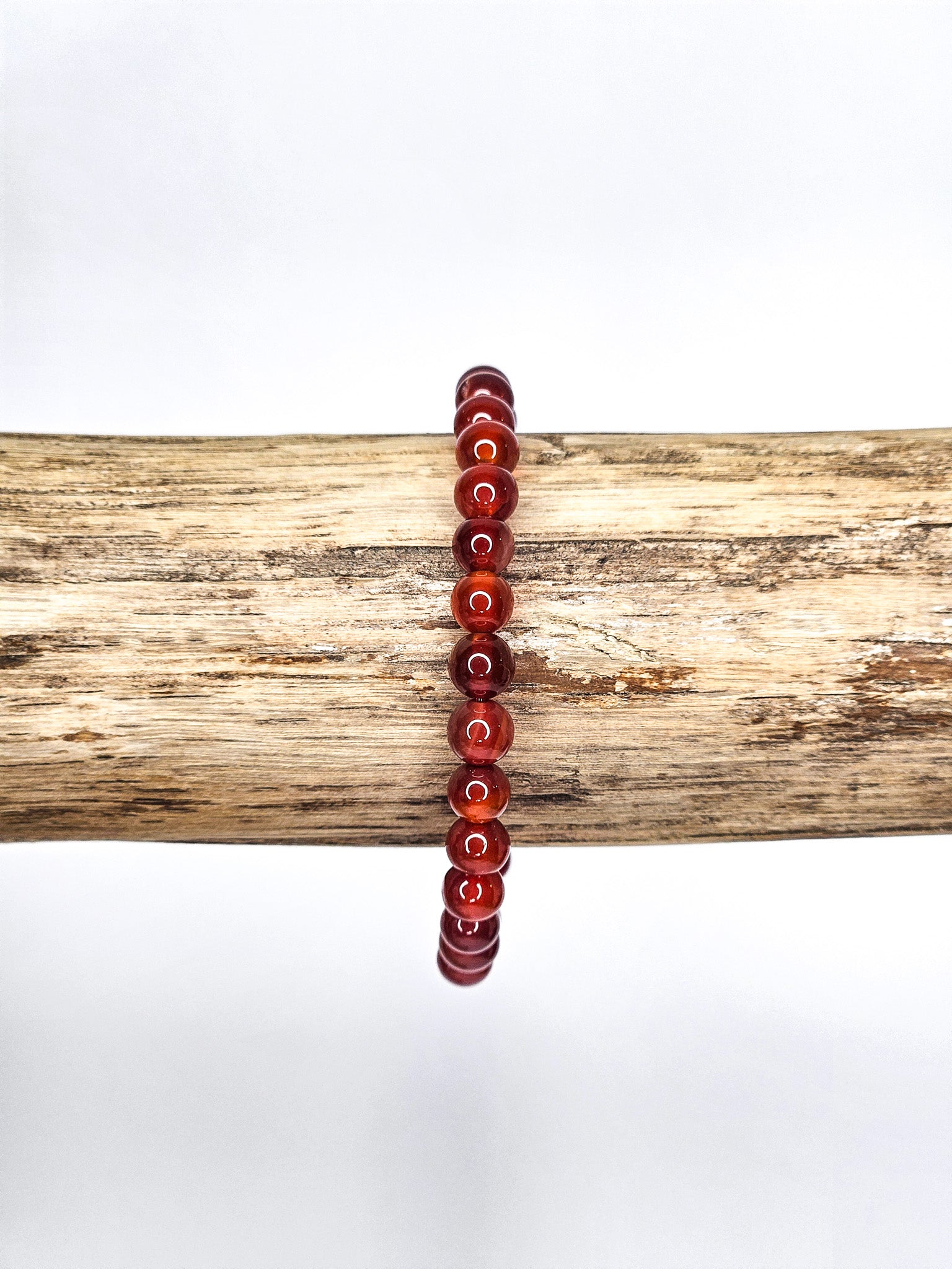 Bracelet • Cornaline rouge (6 mm)