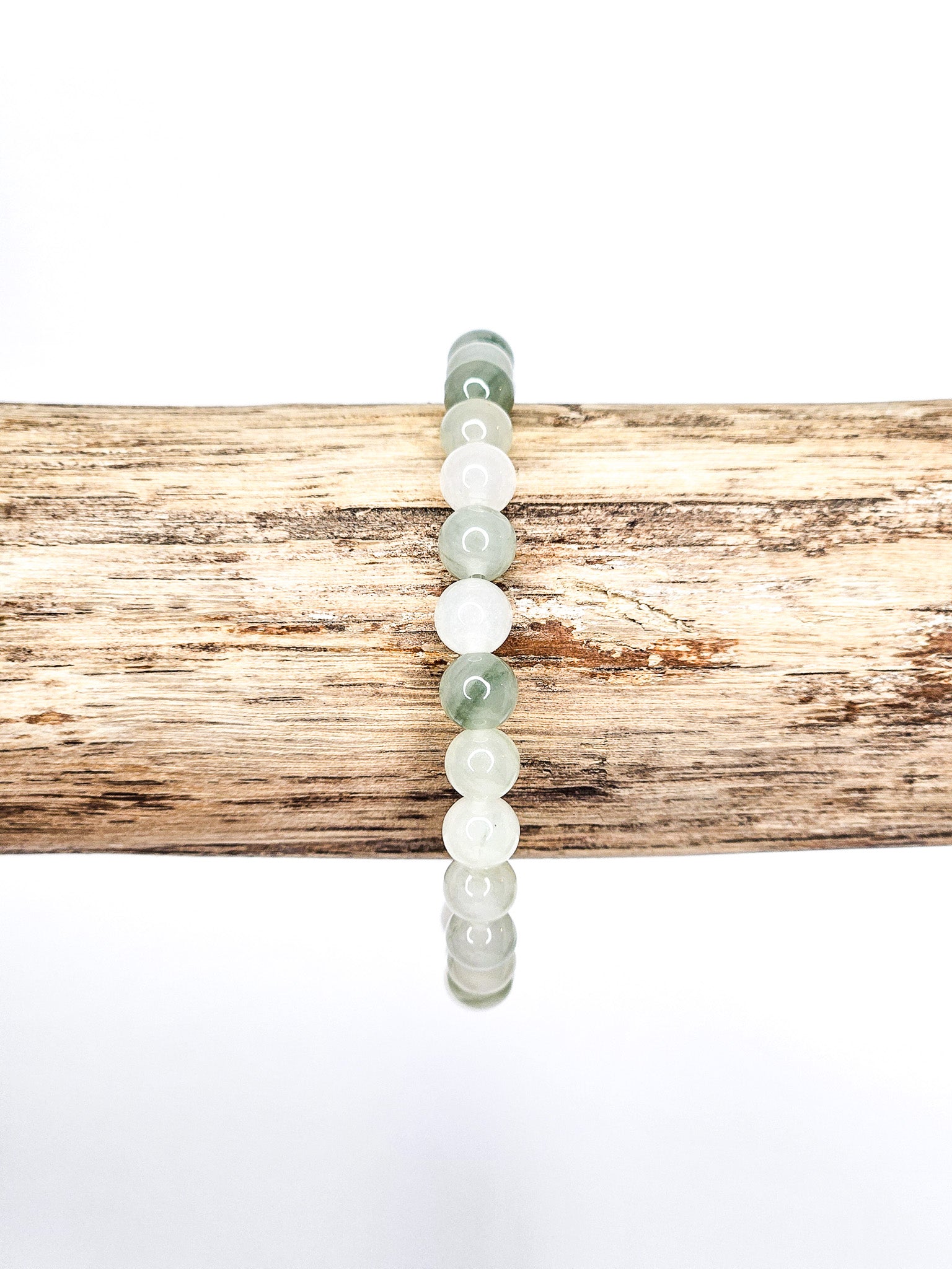 Bracelet • Jade vert de Chine (6 mm)