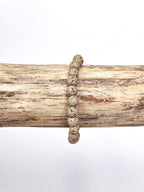 Bracelet • Pierre de lave teintée brune (6 mm)