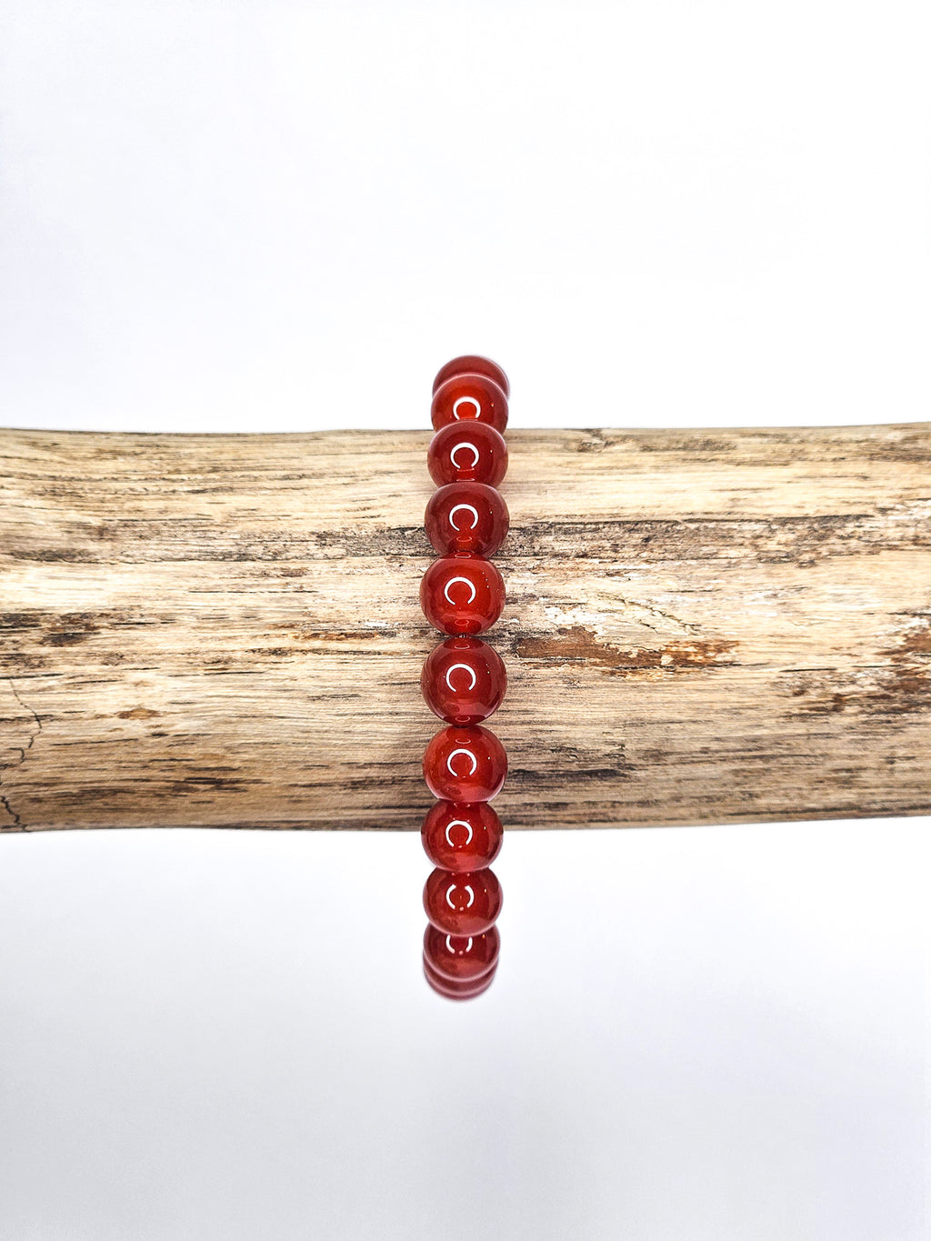 Bracelet • Cornaline rouge (8 mm)