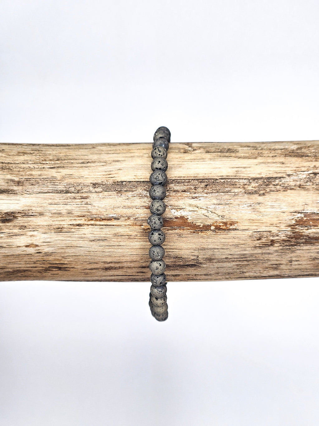 Bracelet • Pierre de lave teintée bronze (4 mm)