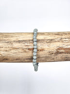 Bracelet • Grey dyed lava stone (4 mm)