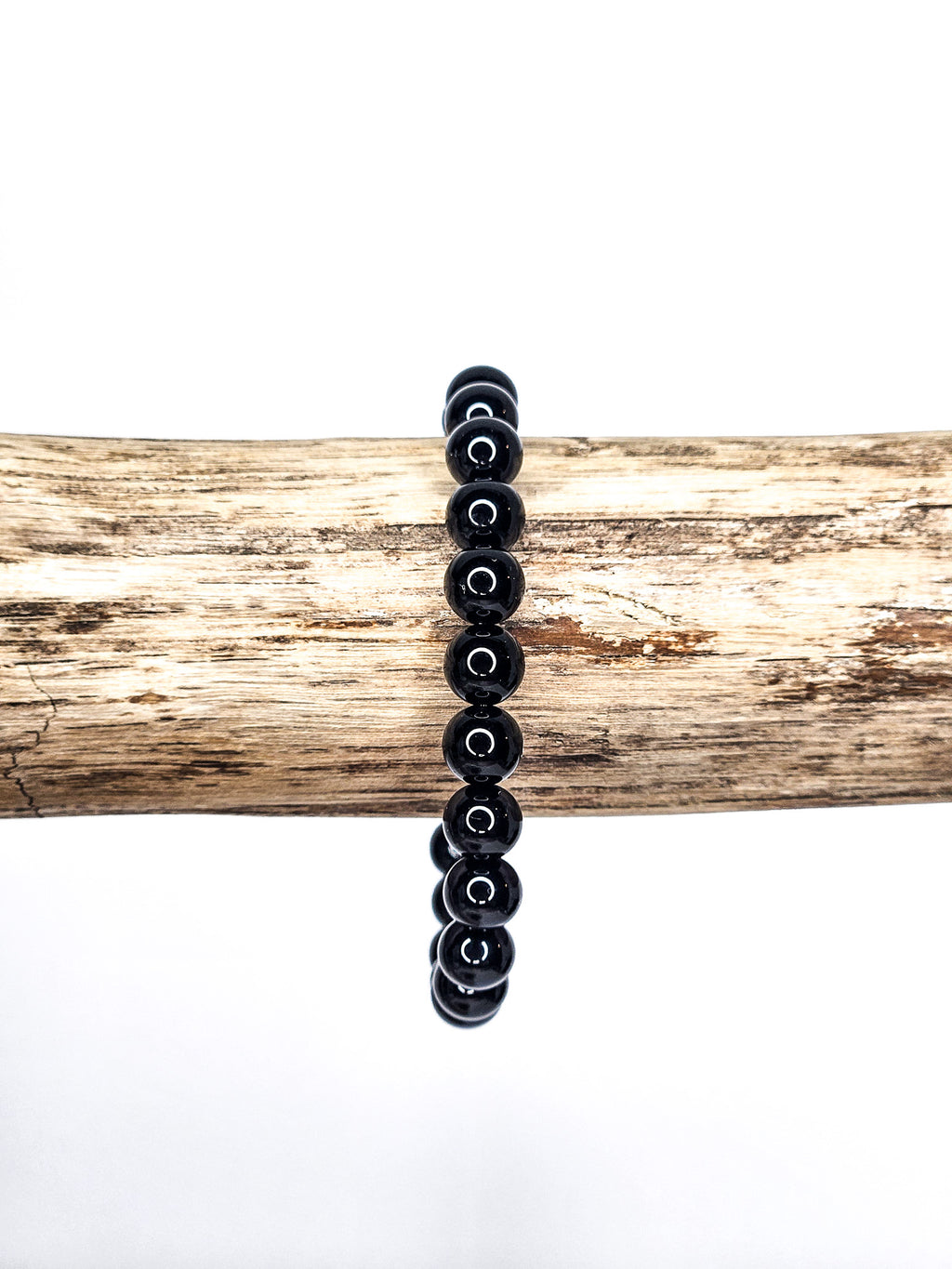 Bracelet • Obsidienne noire (8 mm)
