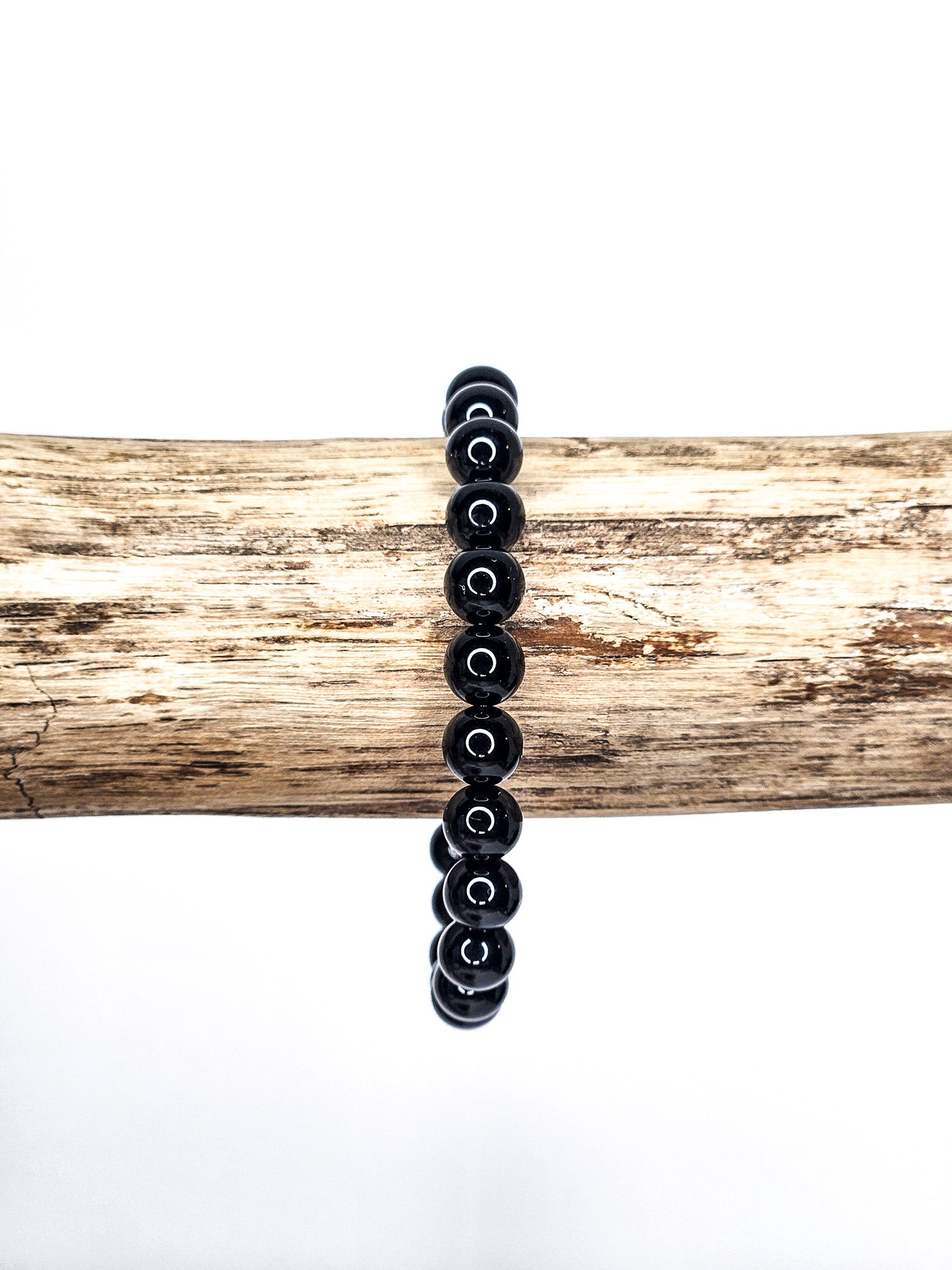 Bracelet • Obsidienne noire (8 mm)