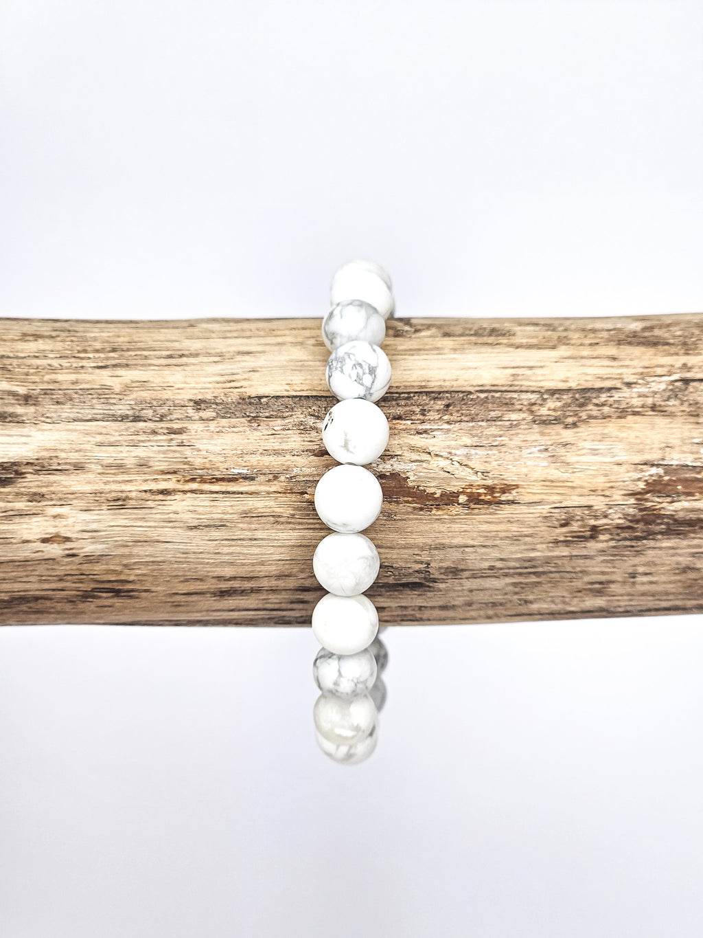 Bracelet • Howlite blanche (8 mm)