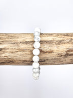 Bracelet • Howlite blanche (8 mm)
