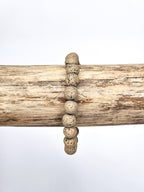Bracelet • Pierre de lave teintée brune (8 mm)