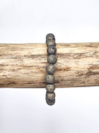 Bracelet • Pierre de lave teintée bronze (8 mm)