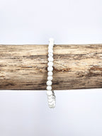 Bracelet • Pierre de lave blanche (4 mm)