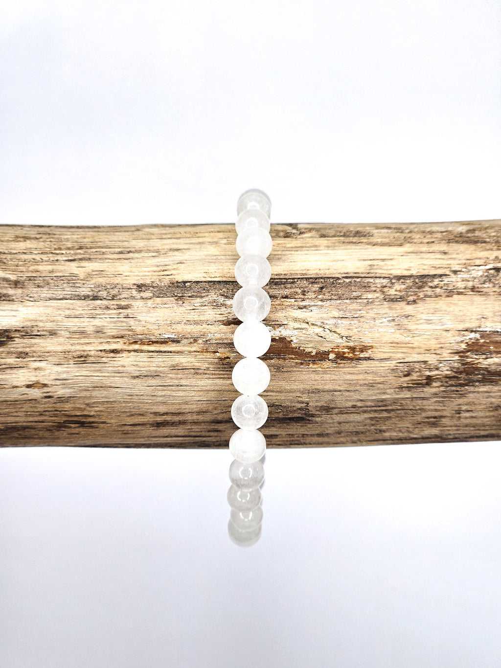 Bracelet • Jade blanc (6 mm)