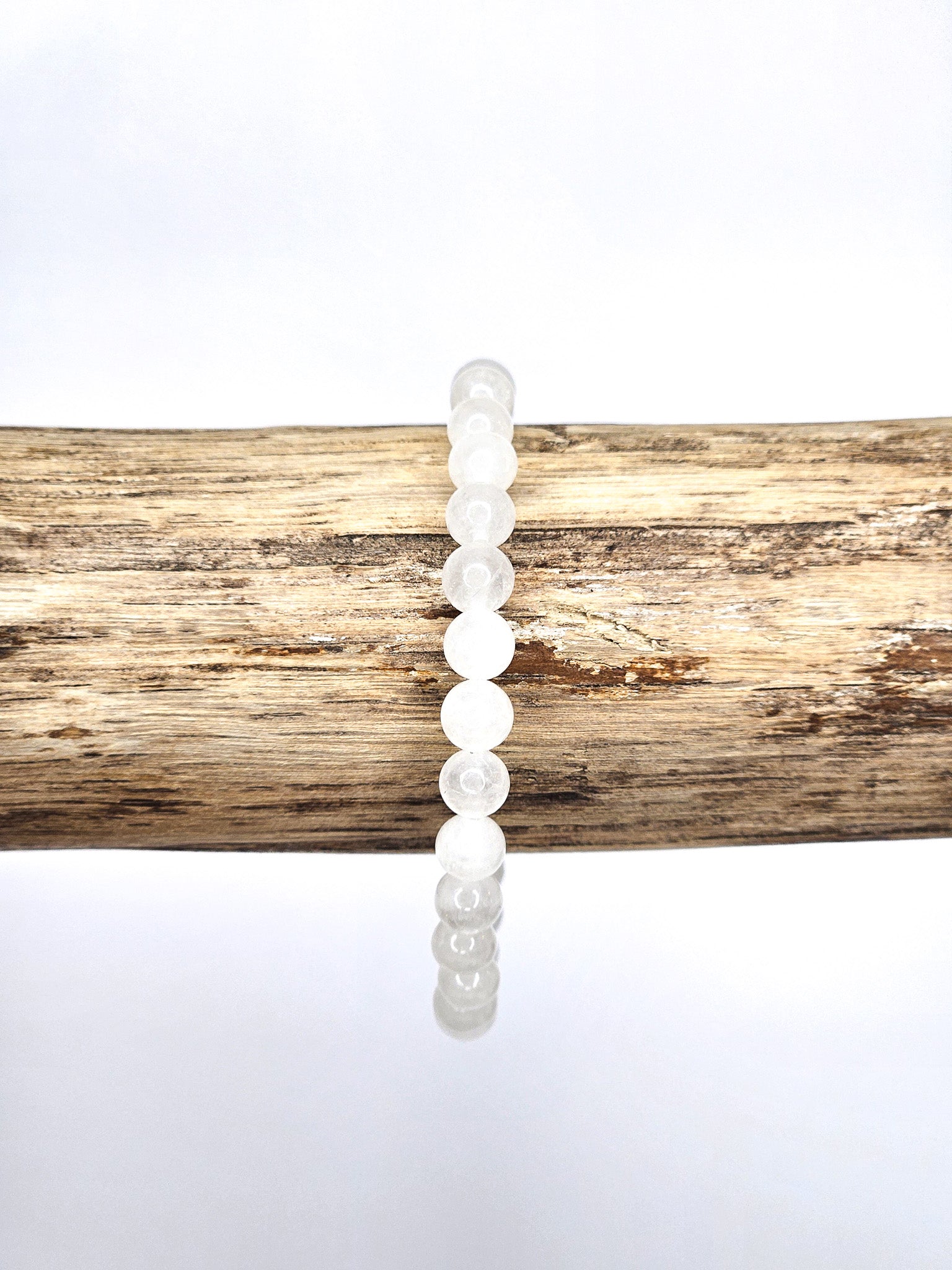 Bracelet • Jade blanc (6 mm)