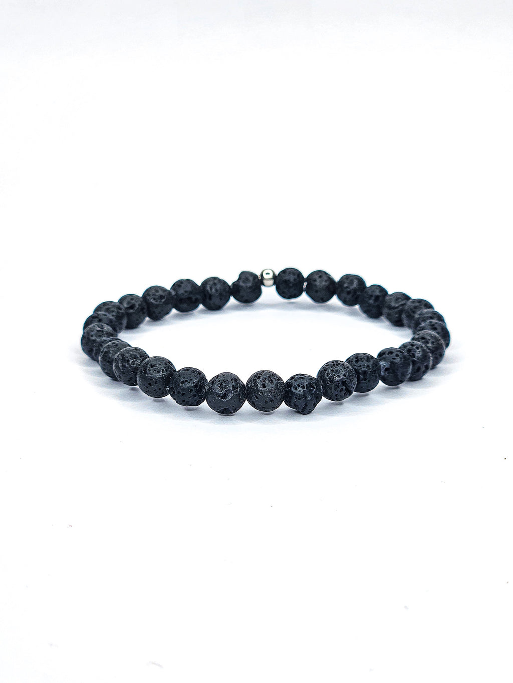 Bracelet • Black lava stone (6 mm)