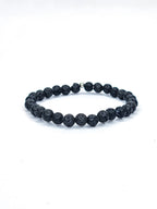 Bracelet • Black lava stone (6 mm)