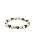 Bracelet • Désert • Agate du désert, Bronzite & Oeil de tigre (6 mm)