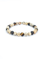 Bracelet • Désert • Agate du désert, Bronzite & Oeil de tigre (6 mm)
