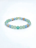 Bracelet • Lac • Agate du désert, Amazonite, Aventurine verte & Angélite (6 mm)