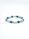 Bracelet • Mer • Amazonite multicolore & Sodalite (6 mm)